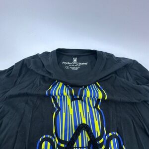 Psycho Bunny Black Long Sleeve T-Shirt Mens Graphic Logo Cotton Casual Top 4